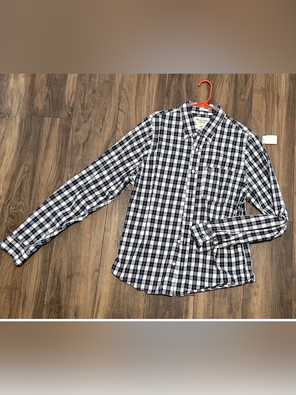 Abercrombie And Fitch Men’s Muscle Flannel Shirt Blue Plaid 2xl